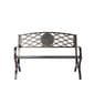 Evergreen Metal Thoughts & Hearts Garden Bench - image 3