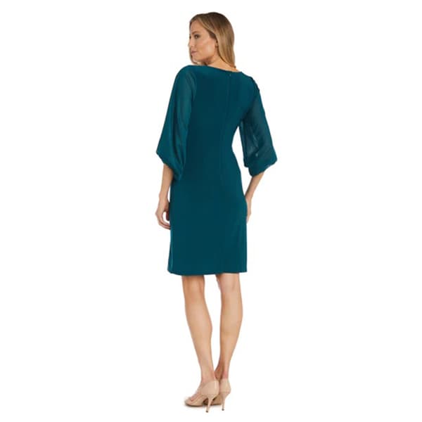 Womens R&M Richards Rhinestone Button Solid Sheath Dress