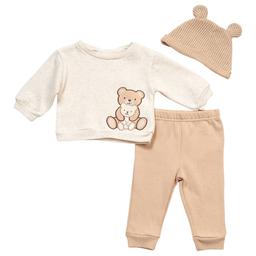Baby Boy (NB-9M) Chick Pea 3pc. Bear Graphic Joggers Set w/ Hat