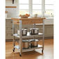eccostyle(tm) Solid Bamboo & Stainless Steel Kitchen Cart w/Drawer - image 1