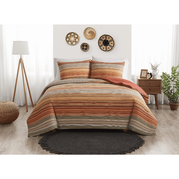 Brooklyn Loom Sunset Stripe Yarn Dye 3pc. Comforter Set