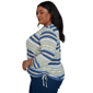 Plus Size Alfred Dunner Indigo Girls Splice Stripe Sweater - image 4