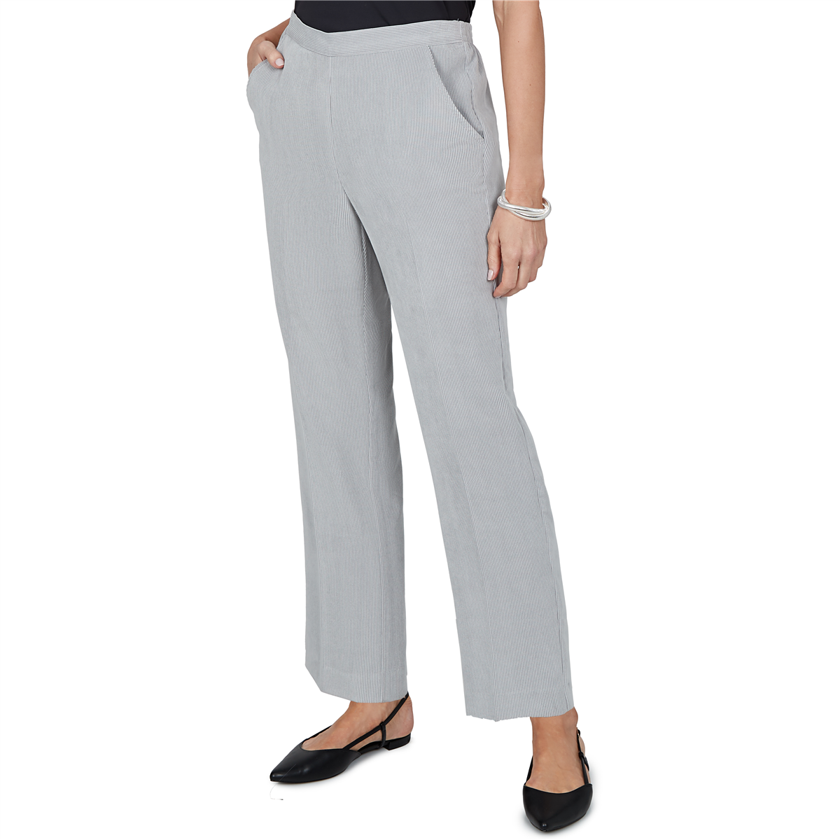 Womens Alfred Dunner Vail Knit Corduroy Pants - Average Length
