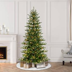 Puleo International 6.5ft. Pre-Lit Mountain View Christmas Tree