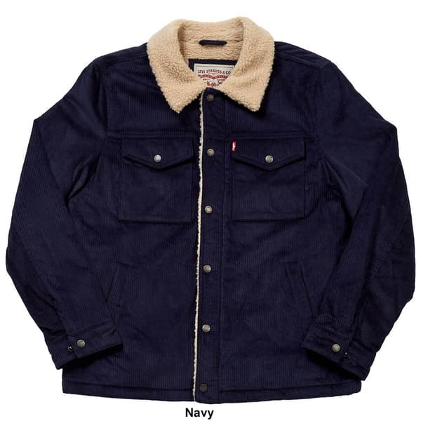 Mens Levi''s® Corduroy Trucker Coat with Sherpa Lining - image 