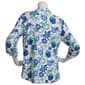 Womens Emily Daniel 3/4 Sleeve Scroll Jacquard Henley Blouse - image 2