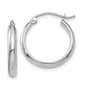 Gold Classics&#40;tm&#41; 14kt. White Gold 18mm Hoop Earrings - image 1
