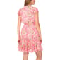 Womens MSK Short Sleeve Floral Smock Waist Chiffon A-Line Dress - image 2