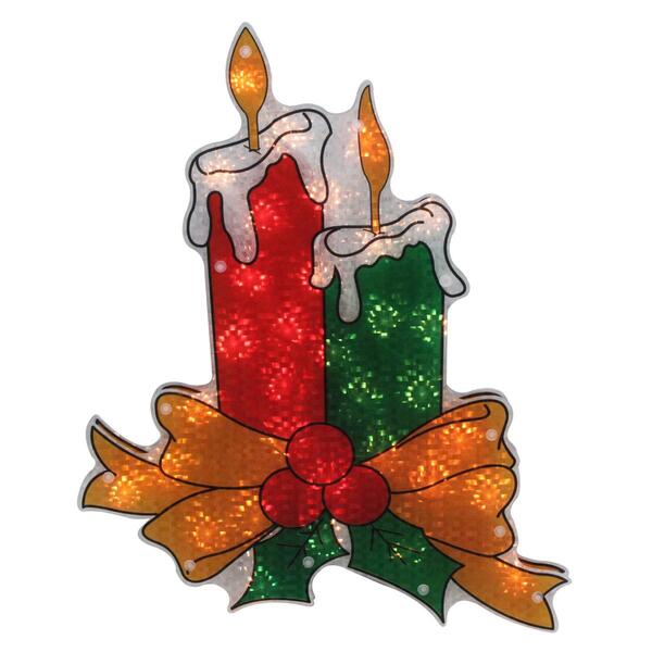 Northlight Seasonal 17in. Candle Christmas Window Silhouette - image 