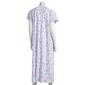 Womens White Orchid Floral Garden Henley Pin Tuck Nightgown - image 2