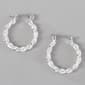Design Collection Silver Rope Twist Hoop Earrings - image 1