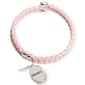 Beautiful Blessings Pink Leather Coil Bracelet with Brave Charm - image 1