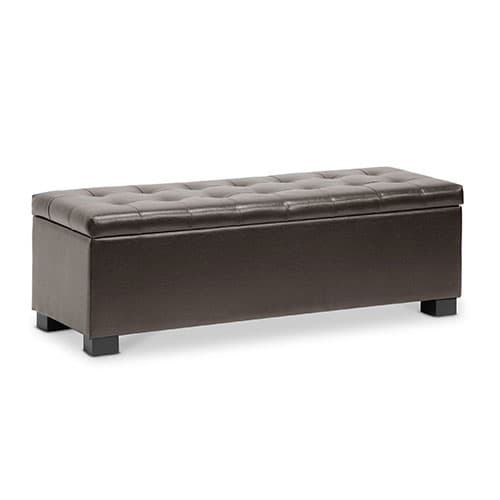 Baxton Studio Roanoke Contemporary Ottoman - image 