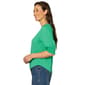 Plus Size Democracy Elbow Sleeve Scallop V Neck Blouse - image 4