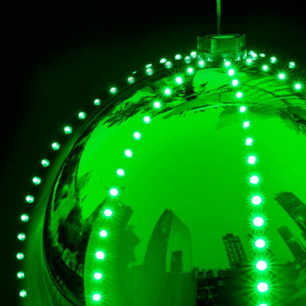 Alpine LED Large Round Hanging Christmas Ornament