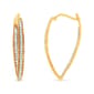 Haus of Brilliance Yellow Gold Diamond Modern Hoop Earrings - image 2