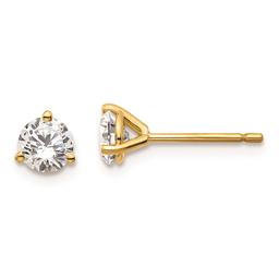Pure Fire 14kt. Yellow Gold Lab Grown 1/2ctw. Diamond Earrings