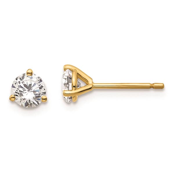 Pure Fire 14kt. Yellow Gold Lab Grown 1/2ctw. Diamond Earrings