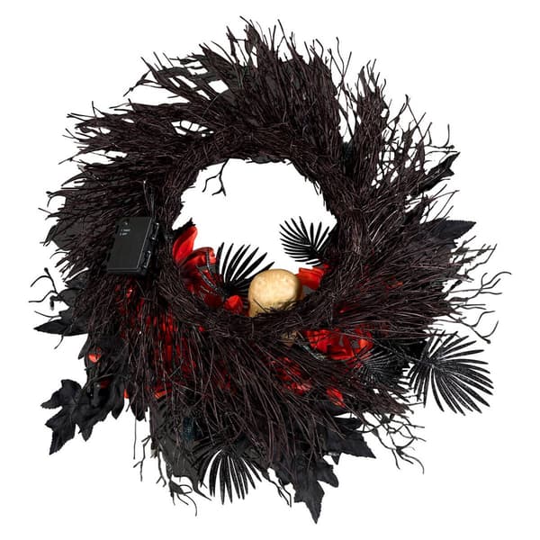 National Tree 24in. Artificial Boo-tiful Halloween LED Wreath
