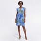 Petite MSK Flutter Sleeve V Neck Leaf Shift Dress - image 1