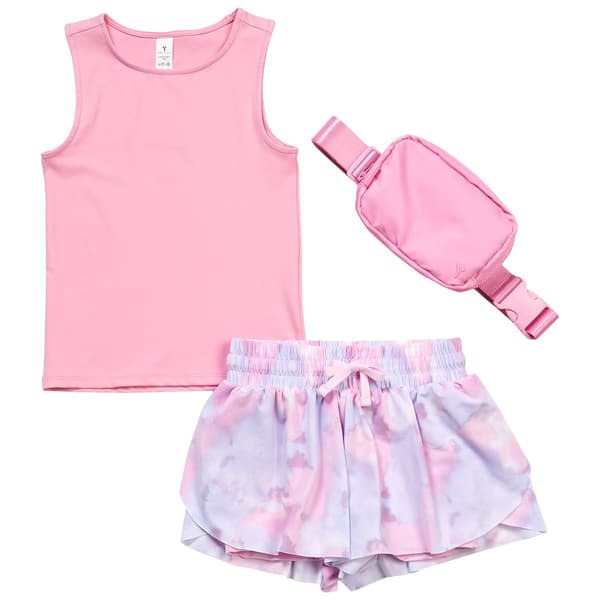 Girls (7-14) Yogalicious® Tank w/ Tie Dye Shorts Set