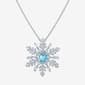 Gemstone Classics(tm) Blue Topaz & Sapphire Snowflake Pendant - image 1