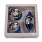 Kurt Adler 80MM Glass Blue Snowflake Ball 3pc. Ornaments Set - image 6