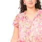 Plus Size MSK Short Sleeve Floral Smock Waist A-Line Dress - image 5
