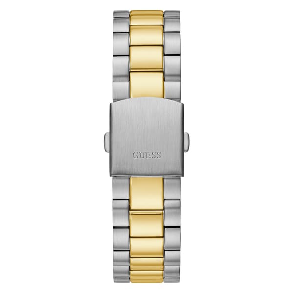 Mens Guess Silver and Gold Strap Watch - GW0265G8