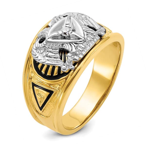 Mens Diamond Classics&#8482; 10kt. Diamond 32nd Rite Double Eagle Ring