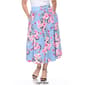 Plus Size White Mark Tasmin Spring Floral Flare Midi Skirt - image 10