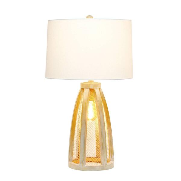 Lalia Home Barnlitt Wooded Arch Farmhouse Table Lamp w/Shade - image 