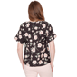 Plus Size Emaline Enchanted Bloom Keyhole Neck Floral Blouse - image 1