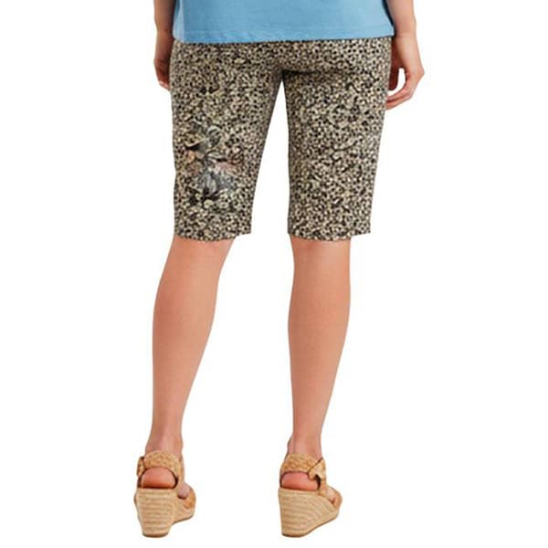 Plus Size Briggs Floral Split Hem Bermuda Shorts