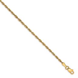 Mens Gold Classics™ 2.0mm. 14k Diamond Cut Light Rope Bracelet