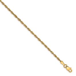 Mens Gold Classics&#8482; 2.0mm. 14k Diamond Cut Light Rope Bracelet