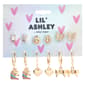 Kids Lil Ashley 6pr. Hearts/Stars/Rainbows/Clouds Earrings Set - image 2