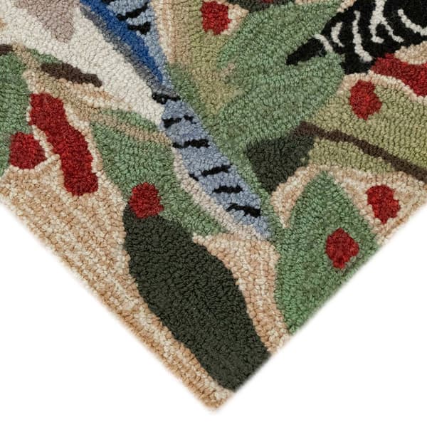 Liora Manne Front Porch Bird Border Indoor/Outdoor Rug
