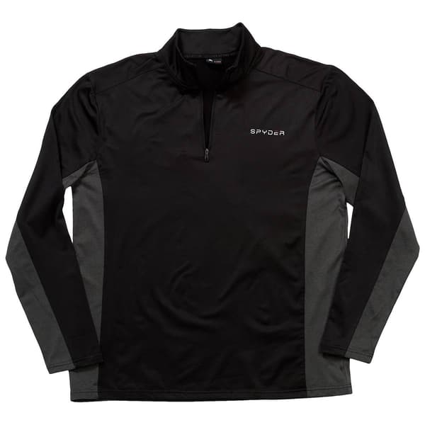 Mens Big & Tall Spyder 1/4 Zip Long Sleeve Tee