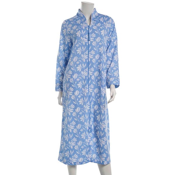 Womens Jasmine Rose Long Sleeve Tulip Zip Robe - image 