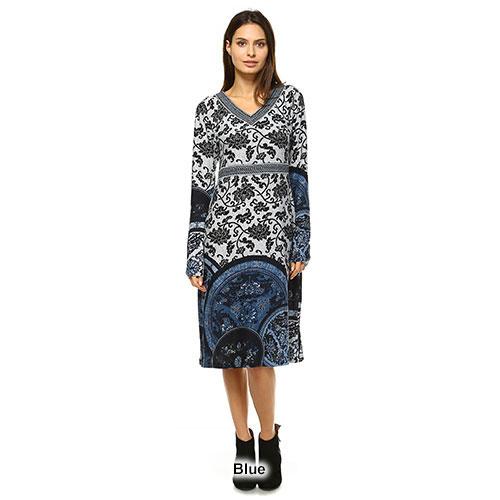 Womens White Mark Naarah Embroidered Sweater Dress