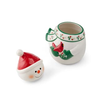 Pfaltzgraff Winterberry Elf and Me Holiday Treat Gift Set, 4-Piece, Multicolor