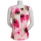 Womens Calvin Klein Sleeveless Pleat Neck Smudge Blouse - image 1
