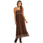 Juniors No Comment Embroidered Tie Strap Maxi Dress - image 1