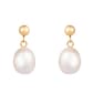 Splendid Pearls 14kt. Gold Dangling Drop-Shaped Pearl Earrings - image 2