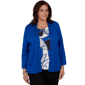 Plus Size Alfred Dunner Dinner Theater Geo Two in One Blouse - image 1