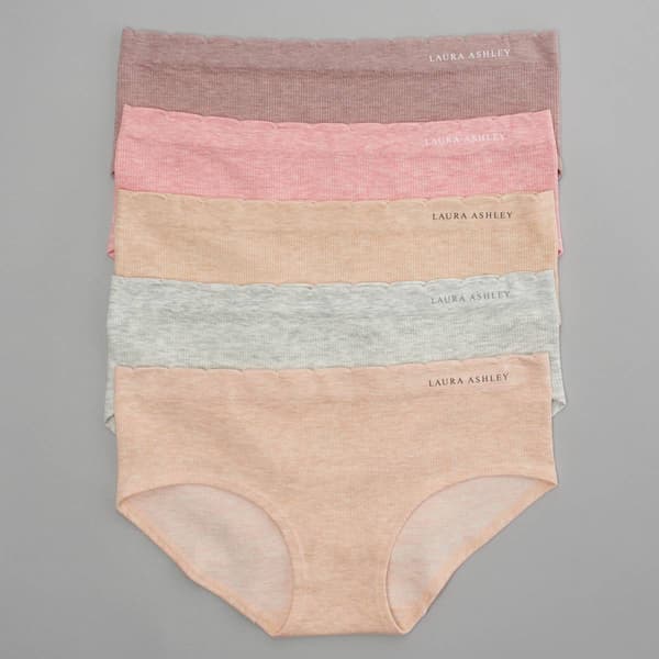 Womens Laura Ashley&#40;R&#41; 5pk. Ribbed Hipster Panties  LS5372-5PKE
