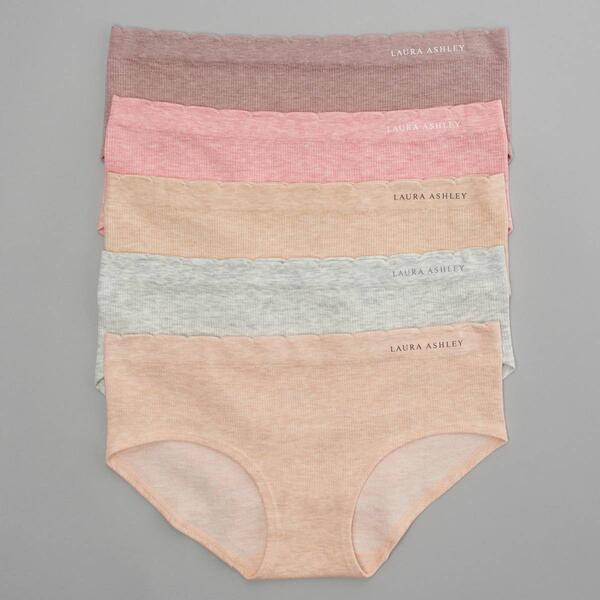 Womens Laura Ashley&#40;R&#41; 5pk. Ribbed Hipster Panties  LS5372-5PKE - image 