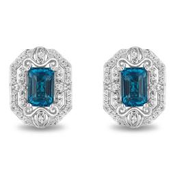 Enchanted by Disney London Blue Topaz Cinderella Stud Earrings
