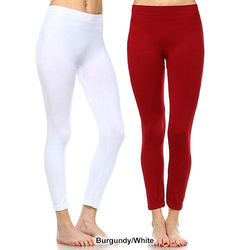 Womens White Mark 2pk. Solid Skinny Leggings